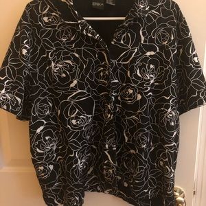 Black and White Button Up